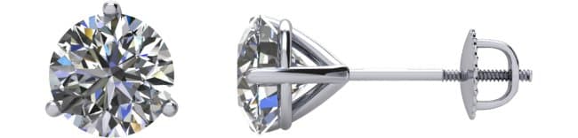 14K White 1 CTW Natural Diamond Earrings