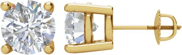 14K Rose 1 1/2 CTW Natural Diamond Stud Earrings