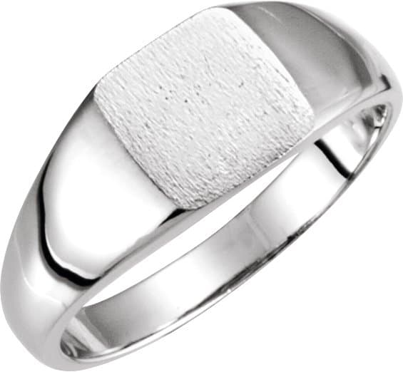 10K Yellow 11 mm Square Signet Ring