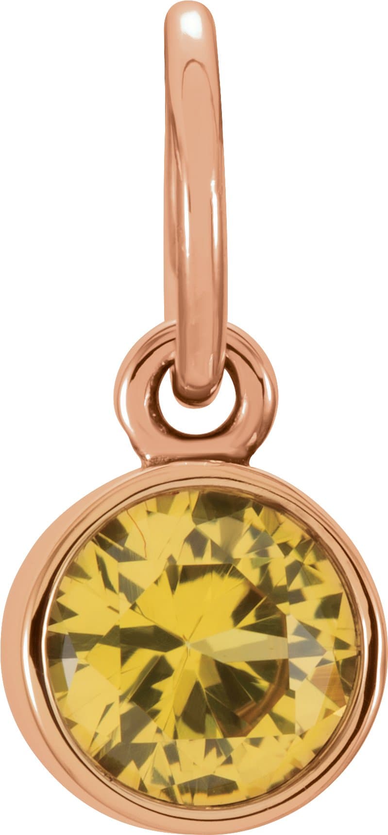 14K Rose Posh Mommy® Imitation Citrine Charm/Pendant