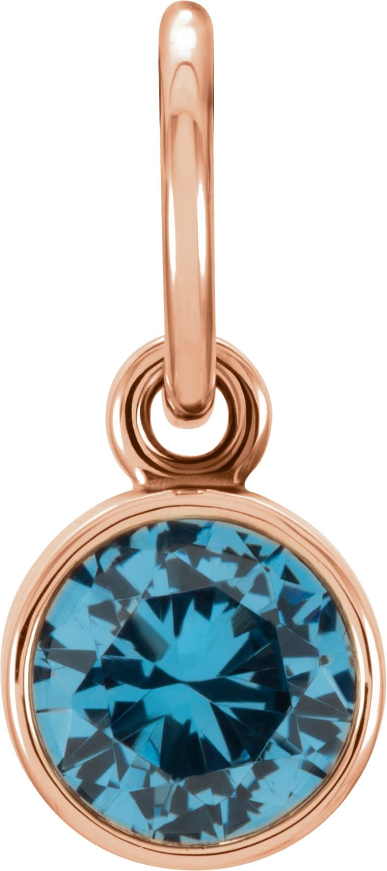 14K White Posh Mommy® Imitation Diamond Charm/Pendant