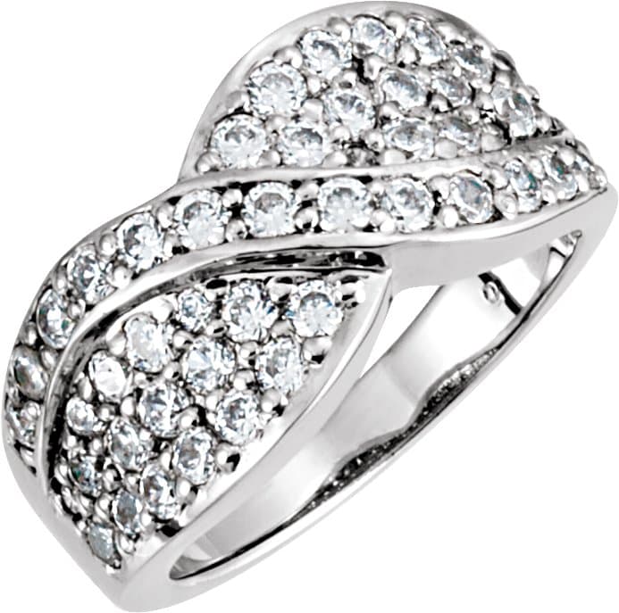 14K White 1 1/3 CTW Natural Diamond Ring