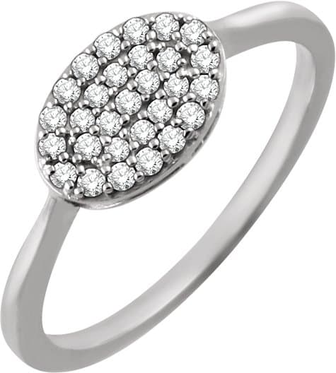 14K Rose 1/5 CTW Natural Diamond Cluster Ring
