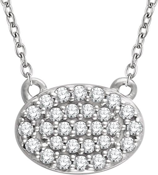 14K Rose 1/5 CTW Natural Diamond Cluster 16-18 Necklace