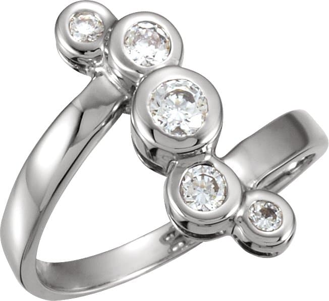 14K Two-Tone 1/4 CTW Natural Diamond Right Hand Ring