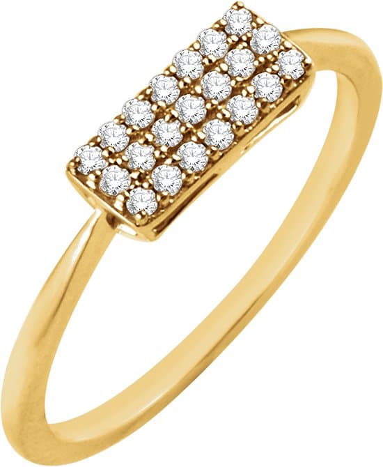 14K Rose 1/6 CTW Natural Diamond Cluster Ring