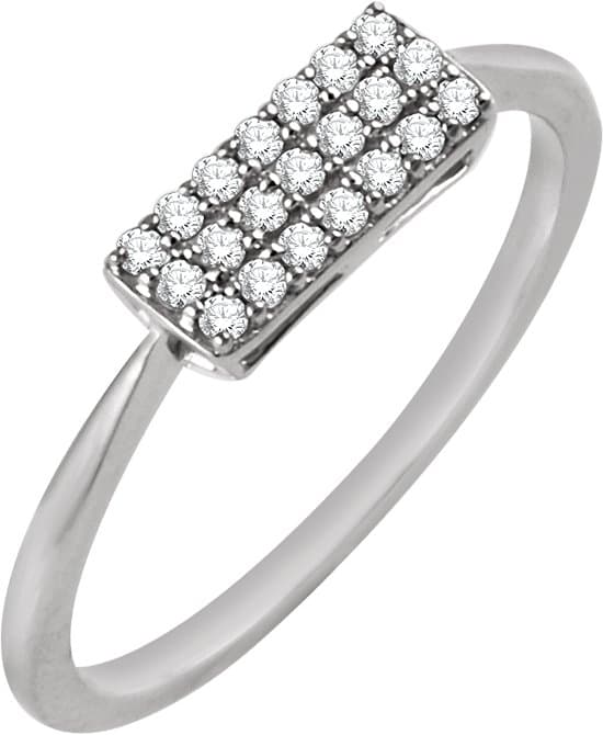14K Rose 1/6 CTW Natural Diamond Cluster Ring