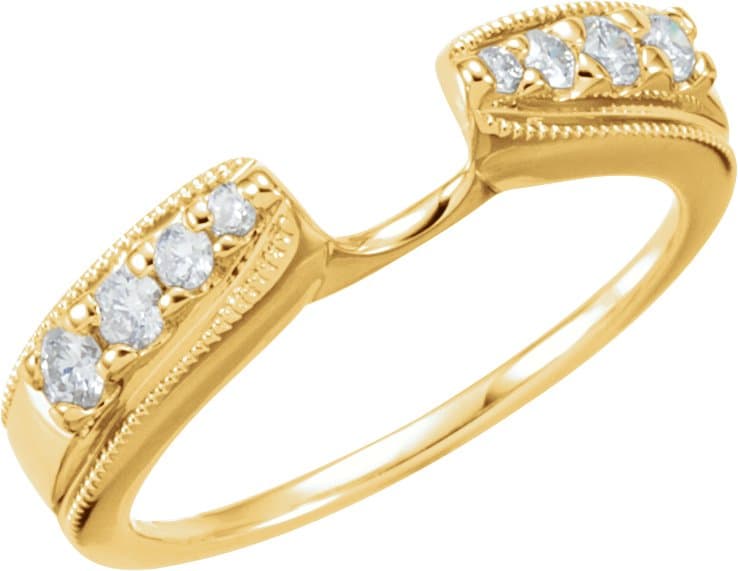 14K White 1/4 CTW Natural Diamond Enhancer Ring