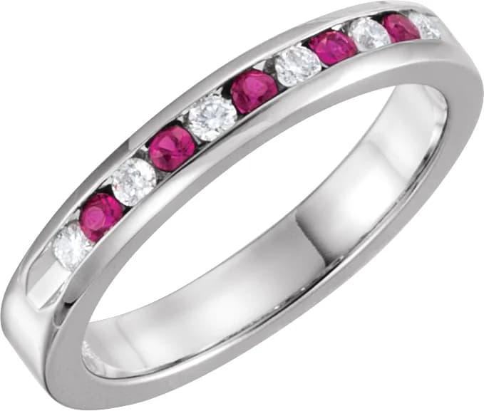 14K White 1/4 CTW Natural Diamond Anniversary Band