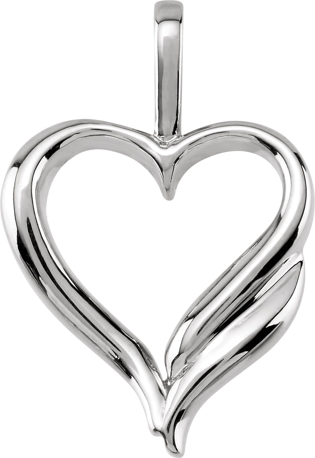 Platinum Heart Pendant