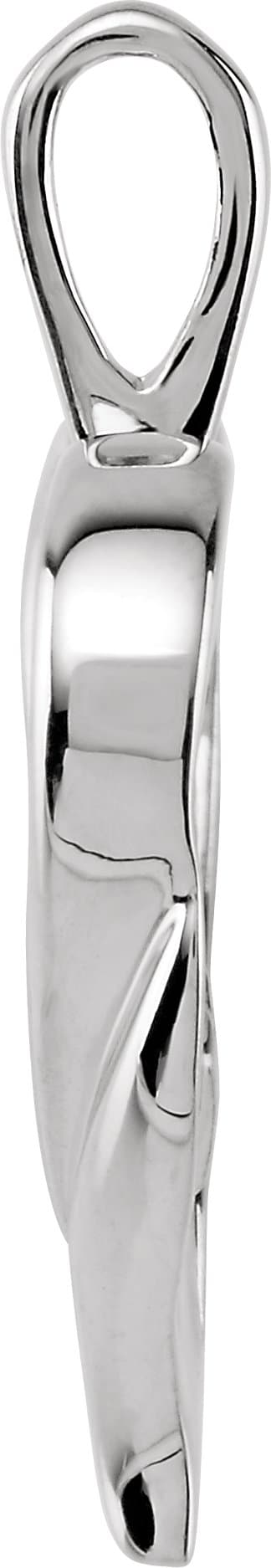 Platinum Heart Pendant view 2