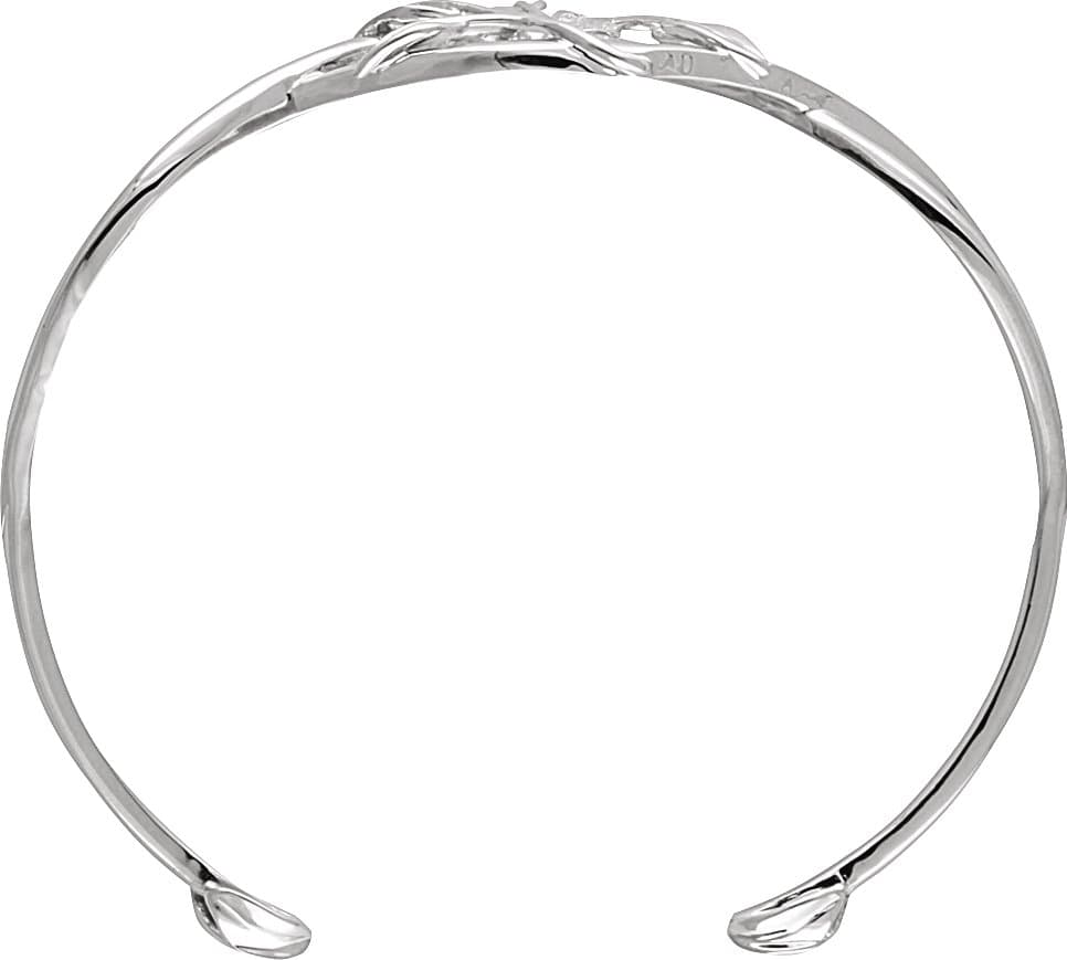 Accented Floral Cuff Bracelet view 2