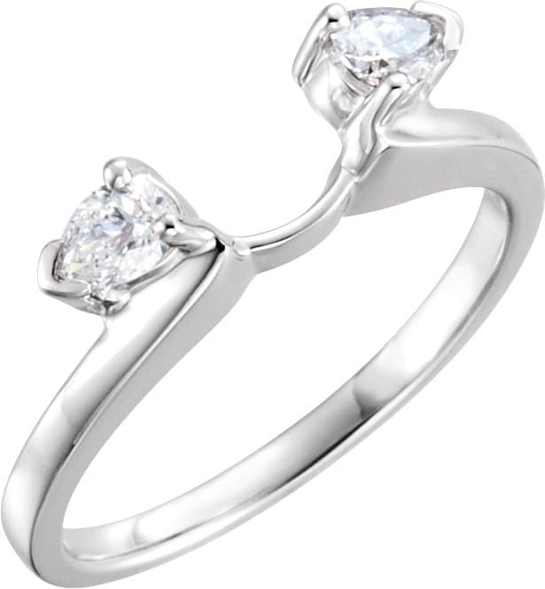 14K White 1/5 CTW Lab-Grown Diamond  Wrap-Style Enhancer