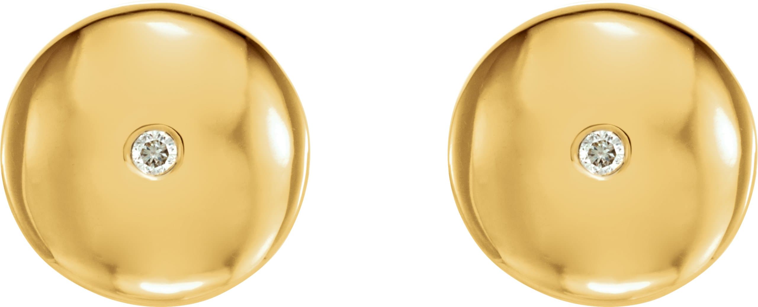 Domed Circle Earrings view 2