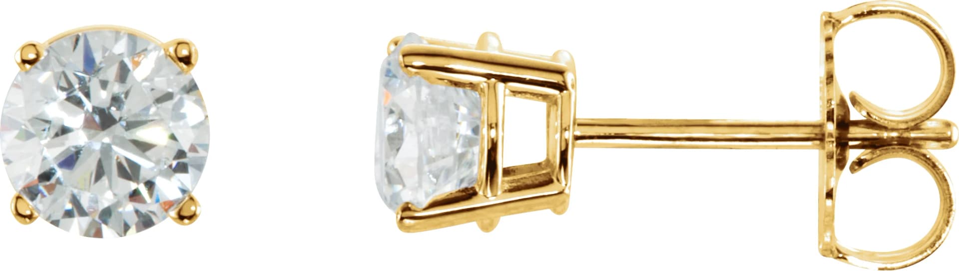 14K Yellow 1 CTW Natural Diamond Earrings