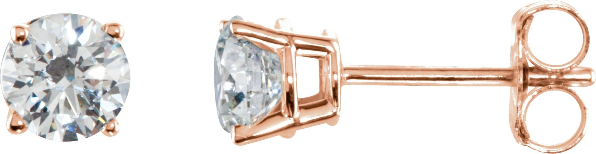 14K Rose 2 CTW Natural Diamond Earrings