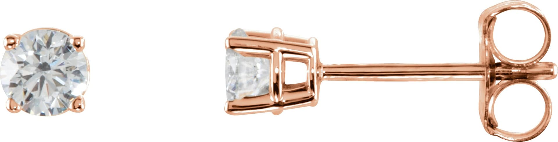 14K Rose 1/3 CTW Natural Diamond Earrings