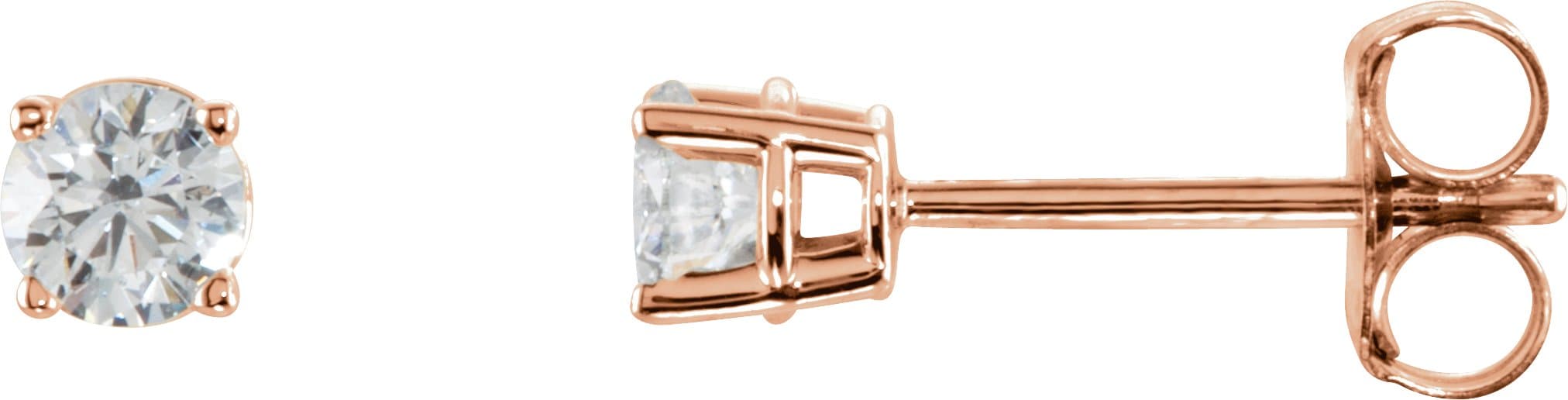 14K Rose 1/3 CTW Natural Diamond Earrings