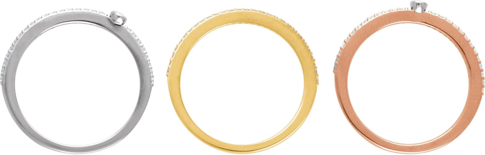 Tri-Color Stackable Ring Set view 2