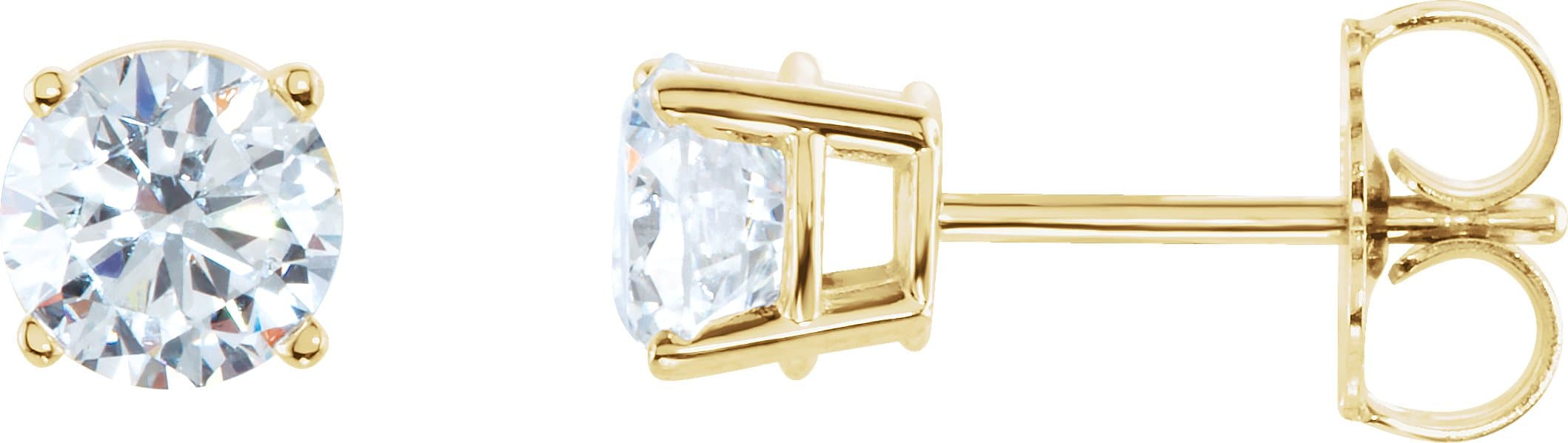 14K Yellow 2 CTW Natural Diamond Earrings