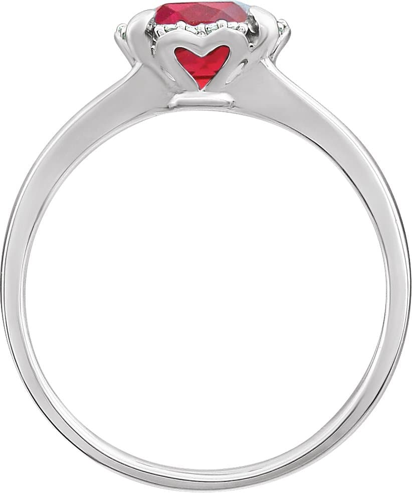 Halo-Style Birthstone Ring view 2