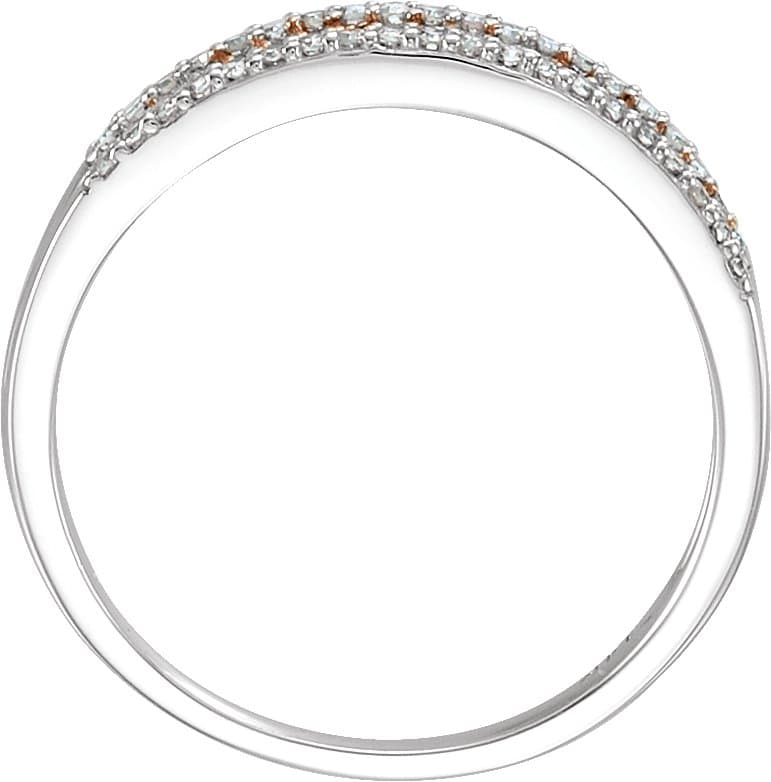 Accented Multi-Row Ring view 2