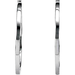 Hinged Square Tube Hoop Earrings view 2