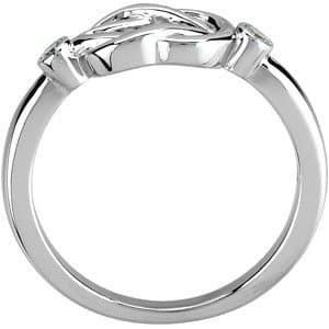 Accented Knot Ring view 2