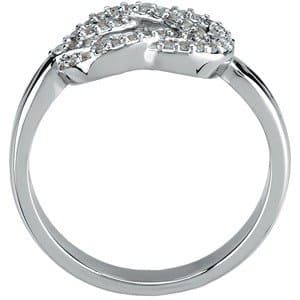 Accented Knot Ring view 2