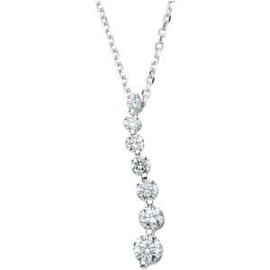 14K White 1/2 CTW Natural Diamond Journey 18 Necklace
