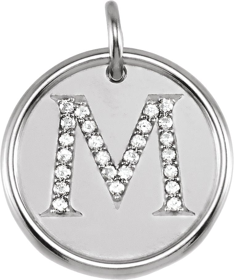 14K Yellow Gold 1/10 CTW Natural Diamond Posh Mommy® Initial G Pendant