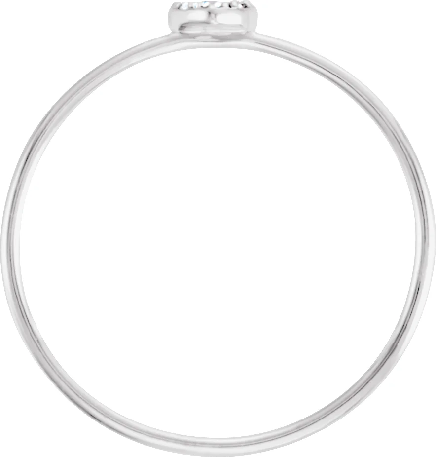 Petite Heart Cluster Ring, view 3