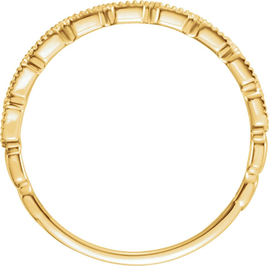 Milgrain Stackable Ring view 2