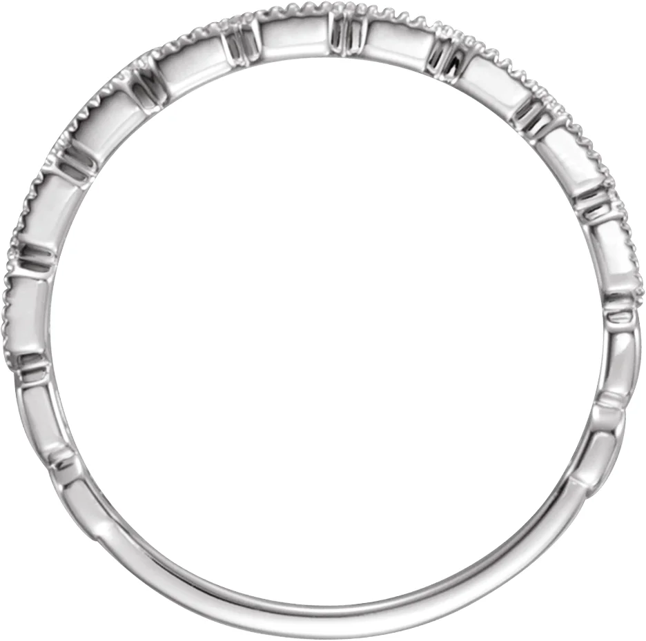 Milgrain Stackable Ring, view 3
