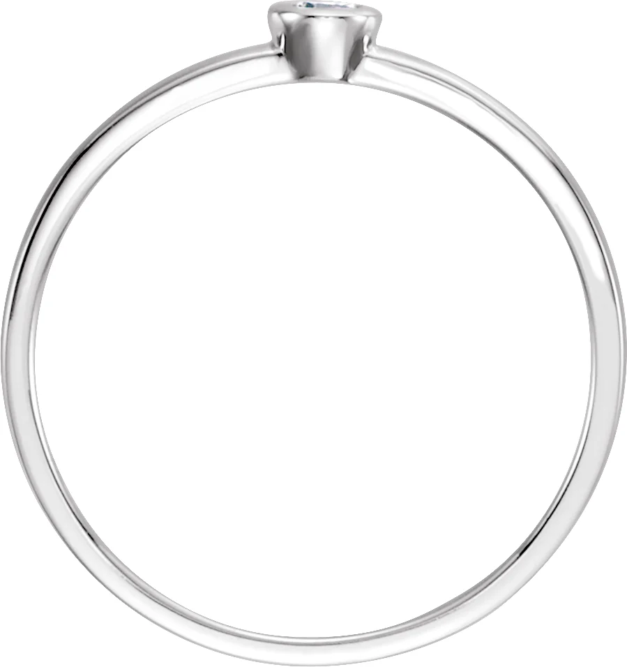 Bezel-Set Solitaire Ring, view 3