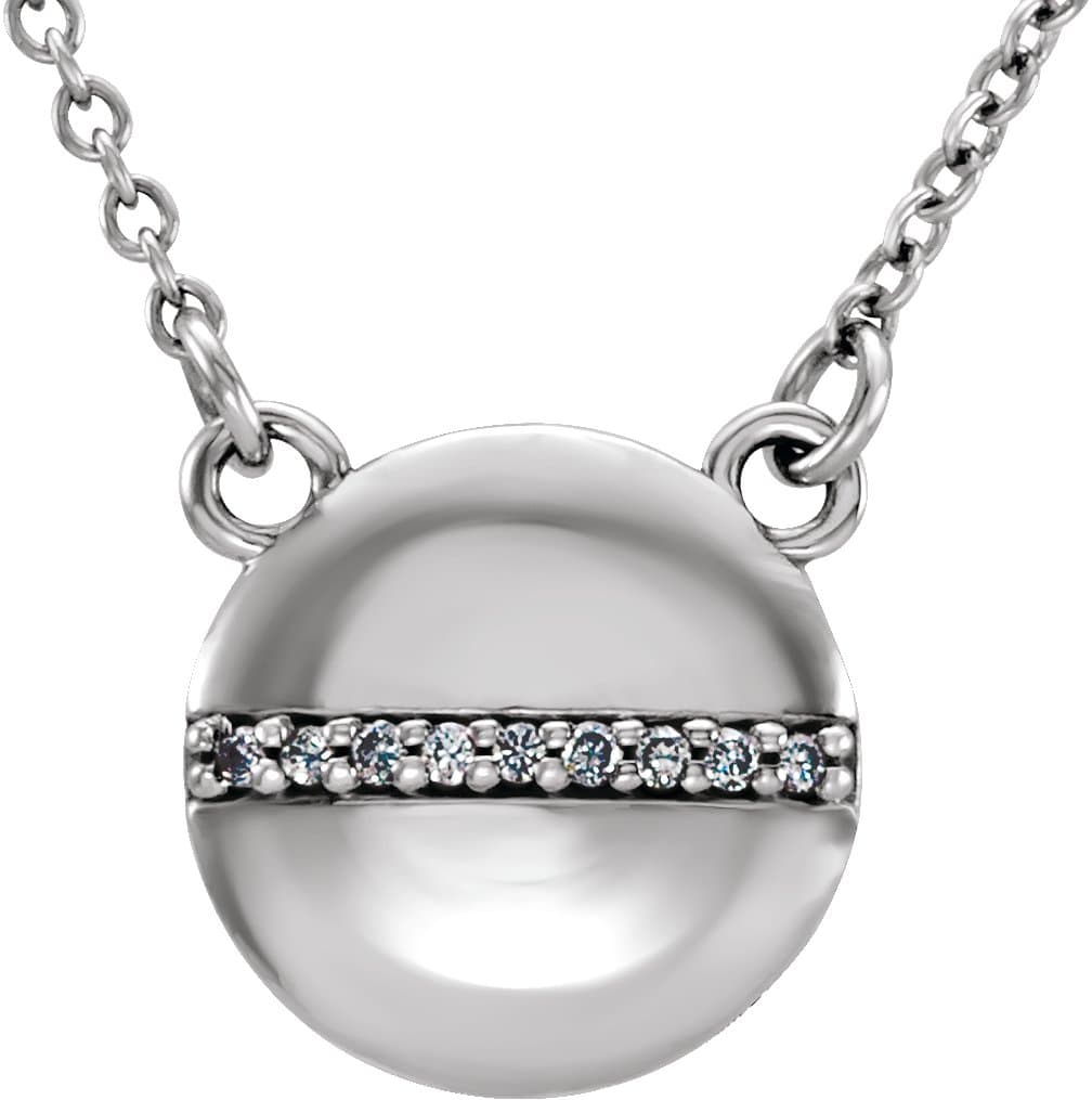 14K Rose .025 CTW Natural Diamond Circle 16 Necklace
