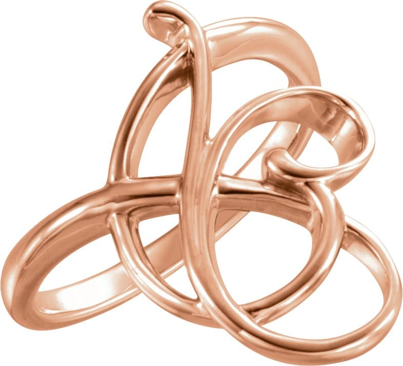 14K Rose Freeform Ring