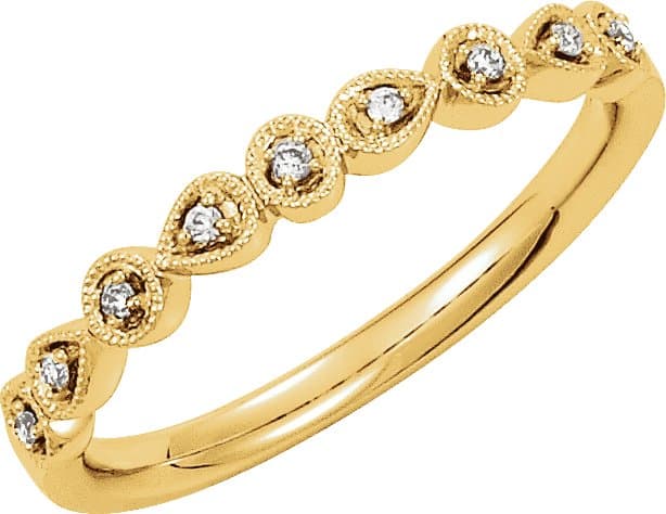 14K Rose .04 CTW Natural Diamond Stackable Ring