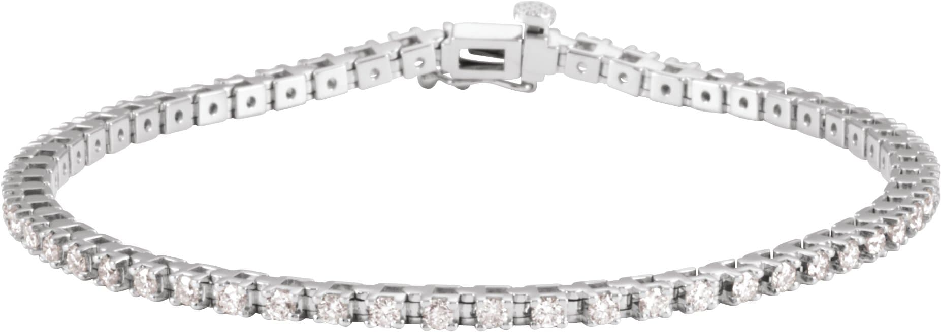 14K Rose Gold 2 1/4 CTW Natural Diamond Line 7 1/4" Bracelet 