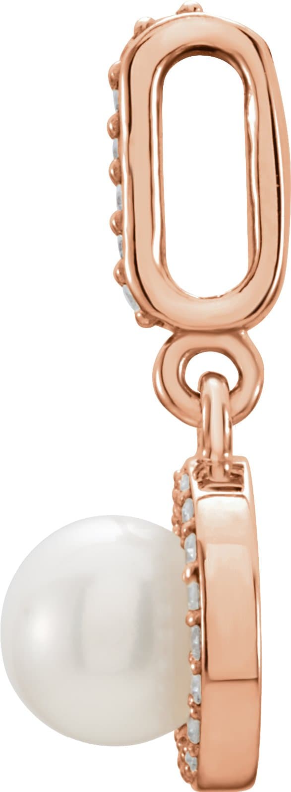Halo-Style Pearl Pendant view 2