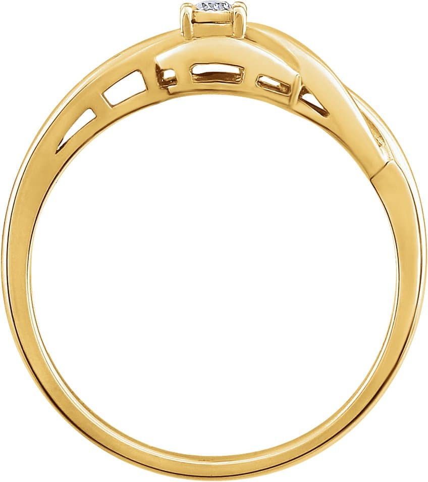 Infinity-Inspired Knot Ring view 2