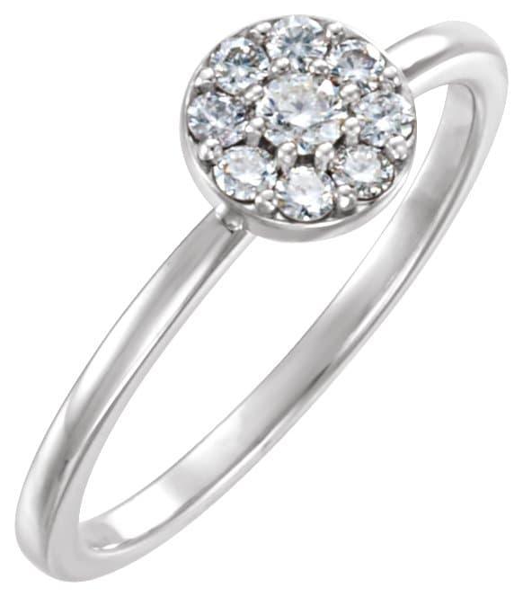 14K Rose 1/4 CTW Natural Diamond Stackable Ring