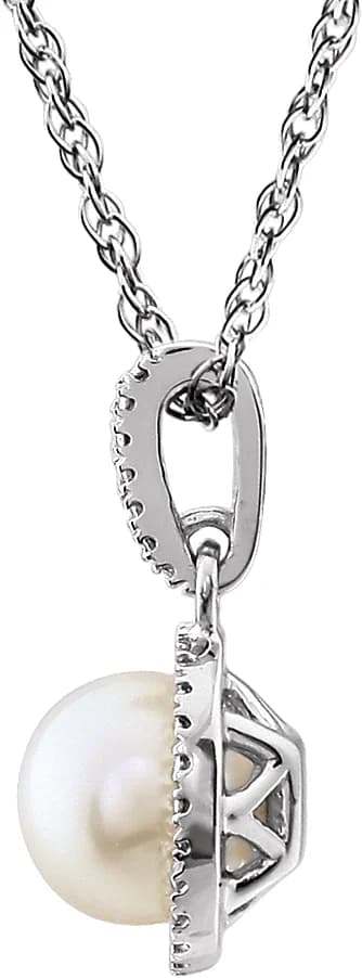 Halo-Style Birthstone Necklace, view 3