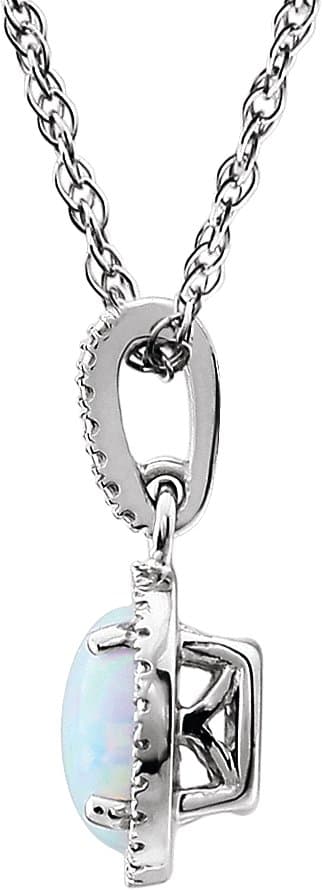 Halo-Style Birthstone Necklace view 2