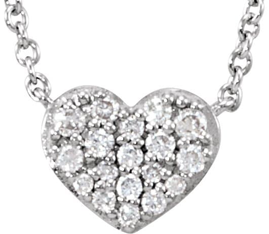14K Rose 1/10 CTW Natural Diamond Heart 18 Necklace