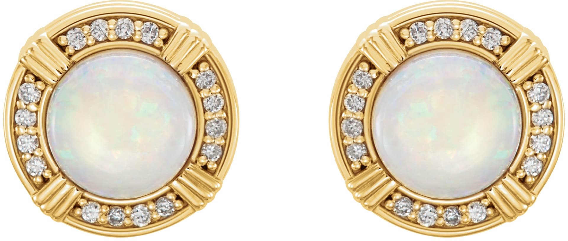 Bezel-Set Halo-Style Earrings view 2