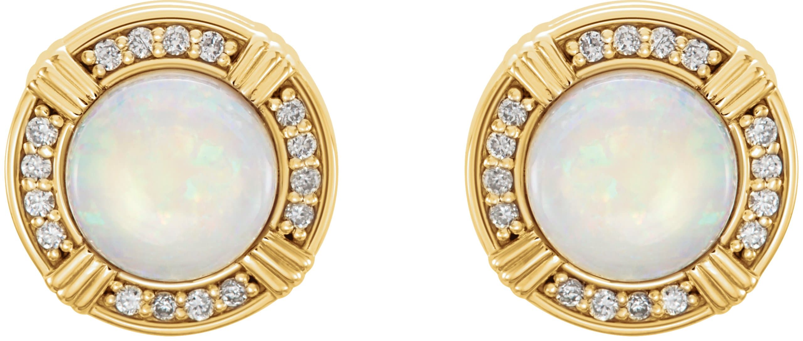 Bezel-Set Halo-Style Earrings view 2