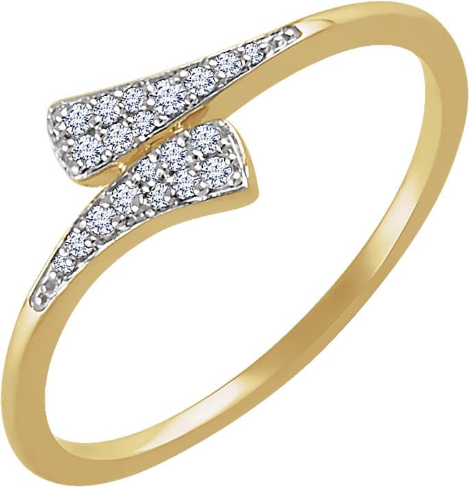 14K Rose 1/10 CTW Natural Diamond Ring