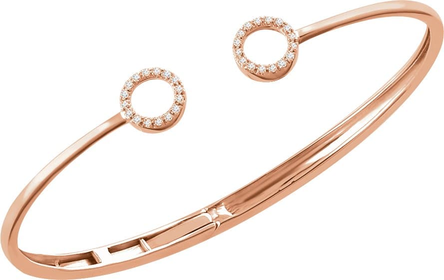 Circle Hinged Cuff Bracelet view 3