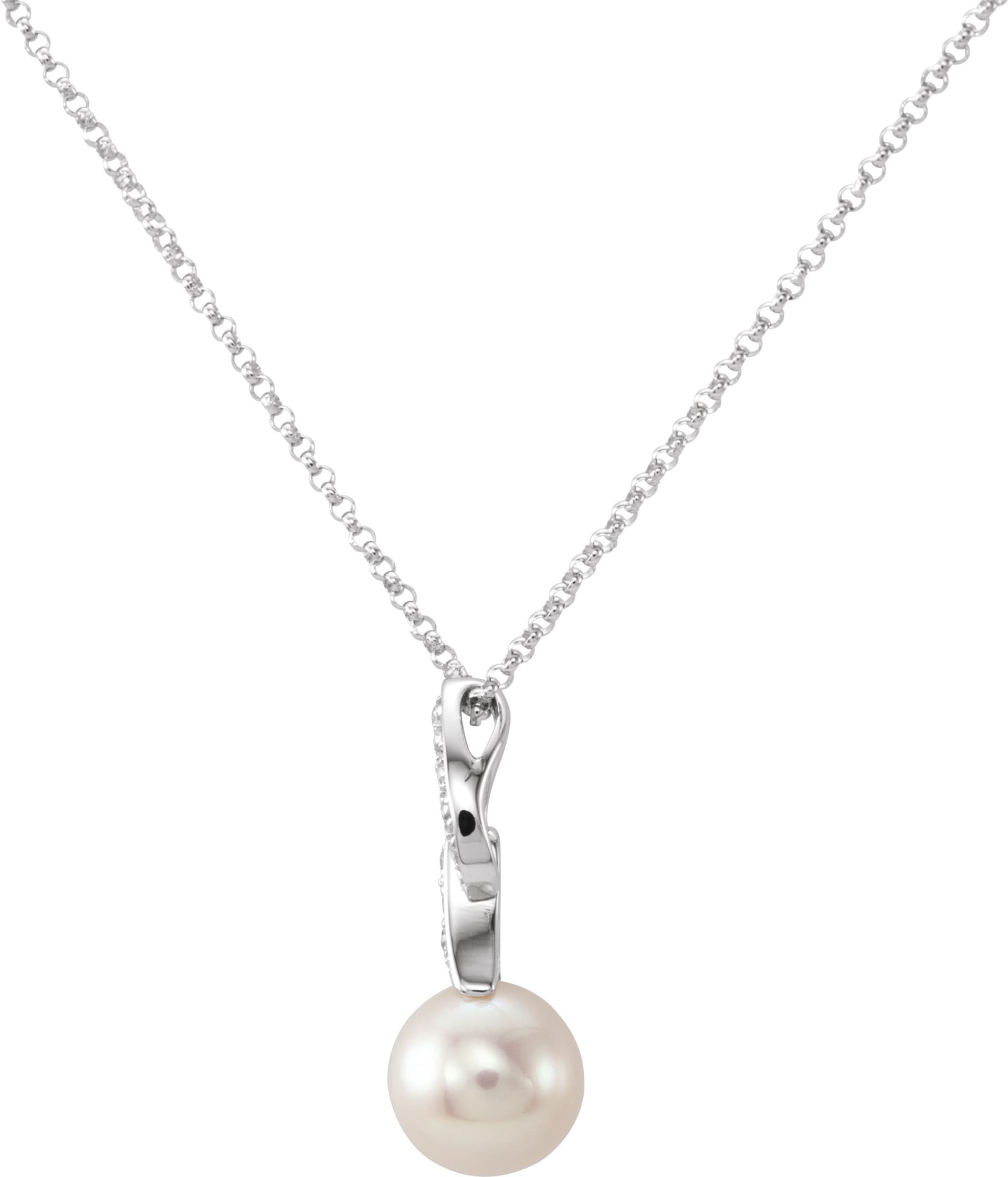 Accented Pearl Necklace view 2